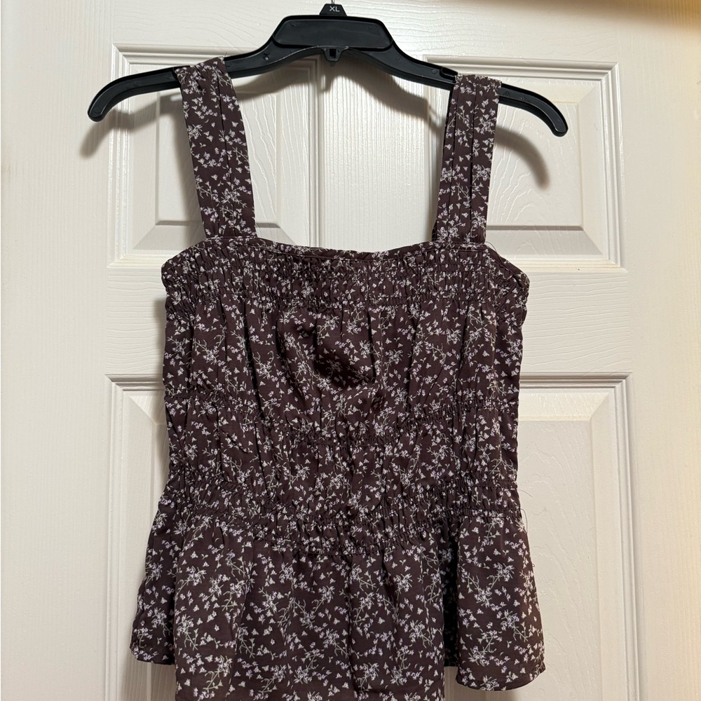 Wishlist Brown Floral Tank Top